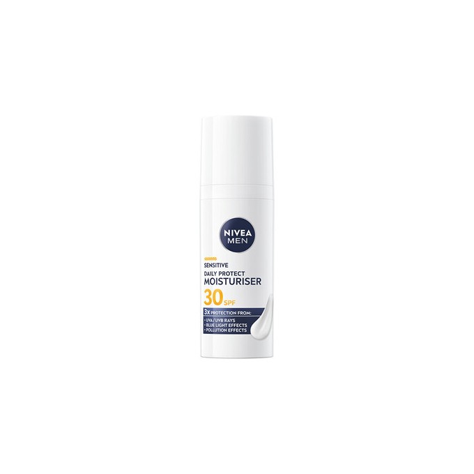 Nivea Men Sensitive Daily Protect Moisturiser - Drėkinamasis dieninis kremas vyrams, SPF 30 50 ml