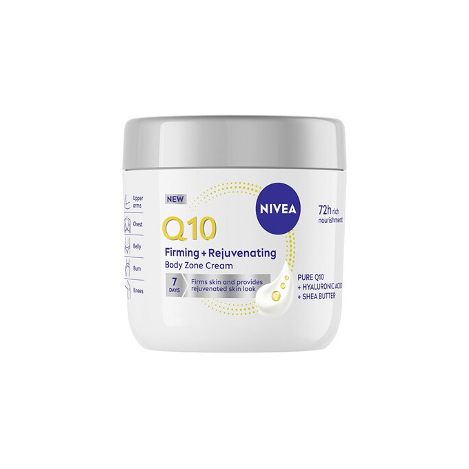 Nivea Q10 Firming and Rejuvenating Body Zone Cream - stangrinamasis kūno kremas, 400 ml