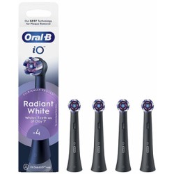 Oral B iO Radiant ( White Black ) - Keičiamos šepetėlių galvutės, 4 vnt.