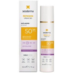 Sesderma Repaskin Urban 365 Anti-Age Facial Sunscreen SPF 50 - apsauginis veido kremas su senėjimą