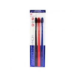 Swissdent Colours Soft-Medium Set - Set toothbrushes 2 +1 FREE