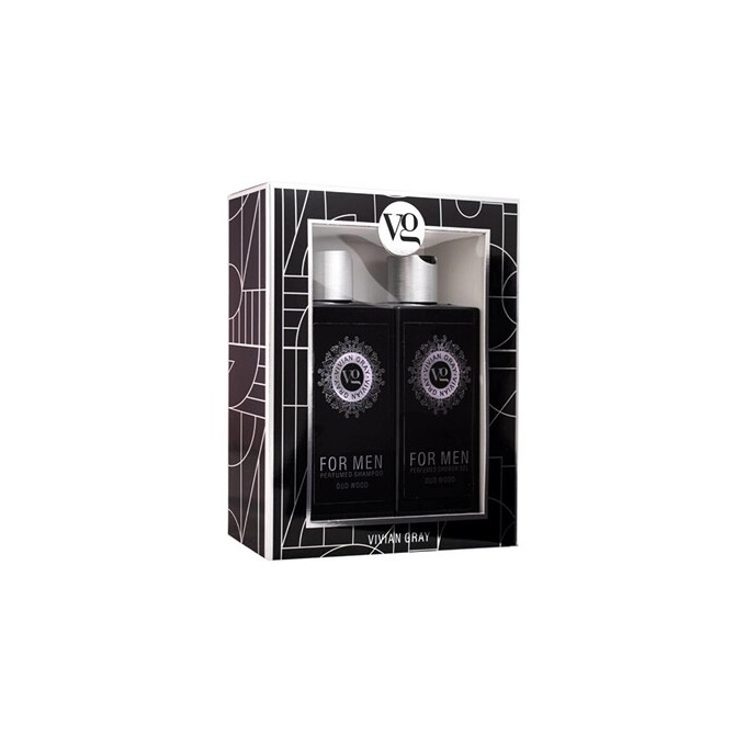 Vivian Gray For Men Oud Wood Set - kūno priežiūros rinkinys