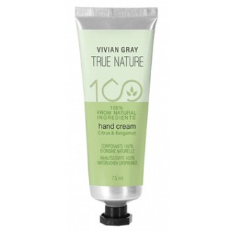 Vivian Gray True Nature Citrus & Bergamot Hand Cream - rankų kremas 75 ml