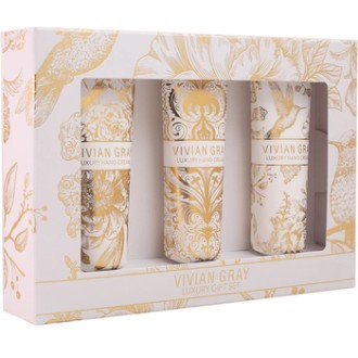 Vivian Gray White Velvet Hand Cream Set - dovanų rinkinys krémů na ruce