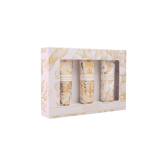 Vivian Gray White Velvet Hand Cream Set - dovanų rinkinys krémů na ruce