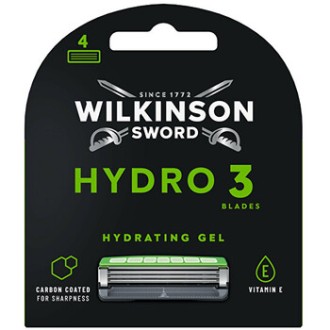 Wilkinson Sword Hydro 3 Black Edition - Pakaitinė galvutė ( 4 vnt. 