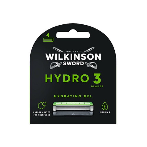 Wilkinson Sword Hydro 3 Black Edition - Pakaitinė galvutė ( 4 vnt. 