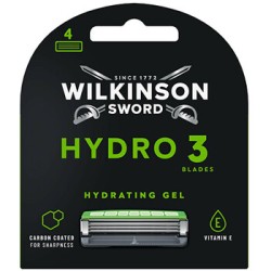 Wilkinson Sword Hydro 3 Black Edition - Pakaitinė galvutė ( 4 vnt. 