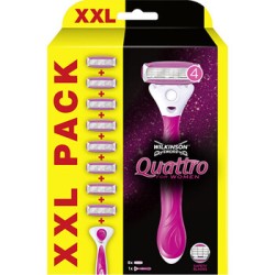Wilkinson Sword Quattro for Women - skustuvas moterims + 8 vnt. 