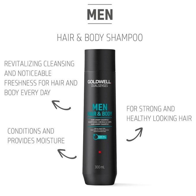 Goldwell Men´s Dualsenses Men ( Hair & Body Shampoo) Shampoo & Shower Gel 300 ml