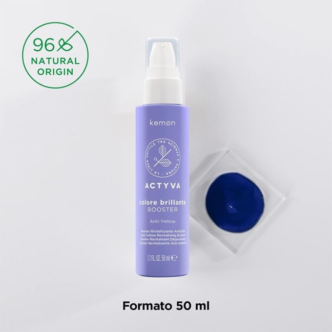 Kemon Actyva Colore Brillante Anti-Yellow Booster - Care neutralizing yellow hair tones 50 ml