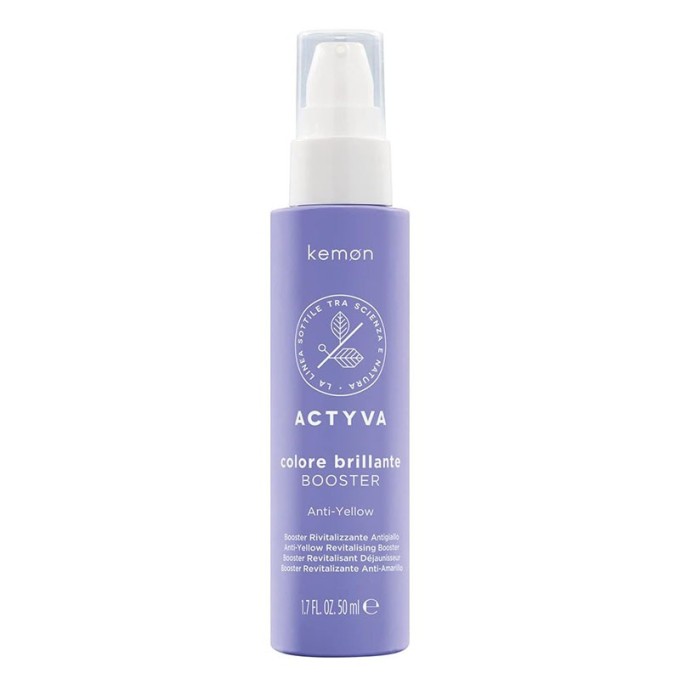 Kemon Actyva Colore Brillante Anti-Yellow Booster - Care neutralizing yellow hair tones 50 ml