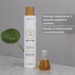 Kemon Actyva Disciplina Shampoo - drėkinamasis ir švelninamasis šampūnas, 250 ml