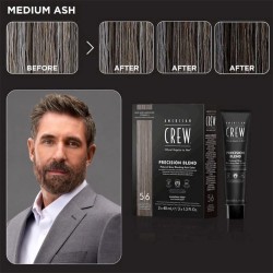 American Crew Precision Blend Natural Gray Coverage - Toning hair mousse for gray hair, 3 x 40 ml -