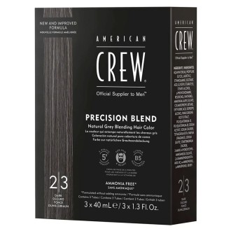 American Crew PRECISION BLEND Natural Gray Coverage - Toning hair mousse for gray hair 3 x 40 ml