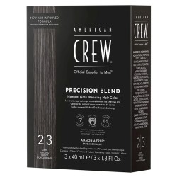 American Crew PRECISION BLEND Natural Gray Coverage - Toning hair mousse for gray hair 3 x 40 ml