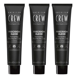 American Crew PRECISION BLEND Natural Gray Coverage - Toning hair mousse for gray hair 3 x 40 ml