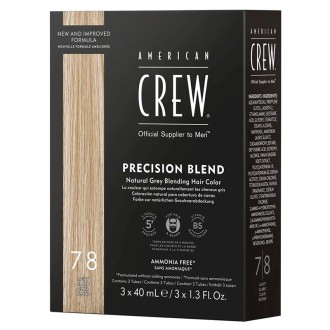 American Crew PRECISION BLEND Natural Gray Coverage - Toning hair mousse for gray hair 3 x 40 ml