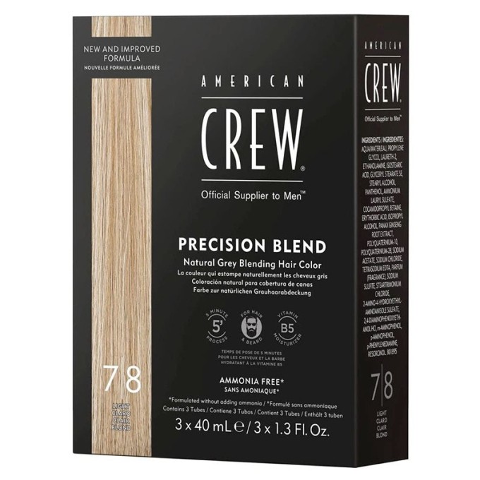 American Crew PRECISION BLEND Natural Gray Coverage - Toning hair mousse for gray hair 3 x 40 ml
