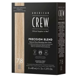 American Crew PRECISION BLEND Natural Gray Coverage - Toning hair mousse for gray hair 3 x 40 ml