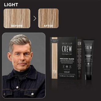 American Crew PRECISION BLEND Natural Gray Coverage - Toning hair mousse for gray hair 3 x 40 ml 2