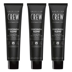American Crew PRECISION BLEND Natural Gray Coverage - Toning hair mousse for gray hair 3 x 40 ml