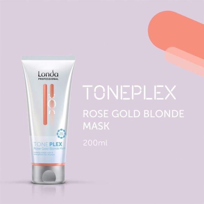 Londa Professional Toneplex Mask -intensyviai tonuojanti plaukų kaukė Rose Gold Blonde, 200 ml