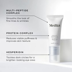 Medik8 Eyelift Peptides Age Defying Firming Gel - priešraukšlinis stangrinantis paakių gelis, 15 ml