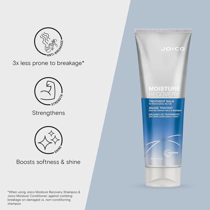 Joico Moisture Recovery Treatment Balm - intensyviai drėkinanti kaukė storiems, šiurkštiems ir