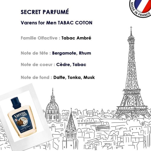 Ulric de Varens Varens For Men Tabac Coton EDT kvepalai vyrams, 50 ml