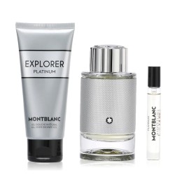 Mont Blanc Explorer Platinum Dovanų rinkinys vyrams - EDP 100 ml, EDT 7.5 ml ir dušo želė 100 ml