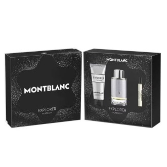 Mont Blanc Explorer Platinum Dovanų rinkinys vyrams - EDP 100 ml, EDT 7.5 ml ir dušo želė 100 ml