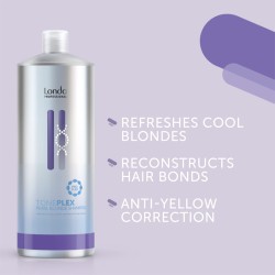 Londa Professional Toneplex Pearl Blonde Shampoo - šampūnas šviesiems ir žiliems plaukams su