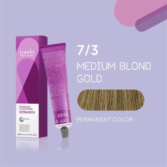 Londa Professional Permanent Color Extra Rich Creme - ilgalaikiai plaukų dažai 7/3 2