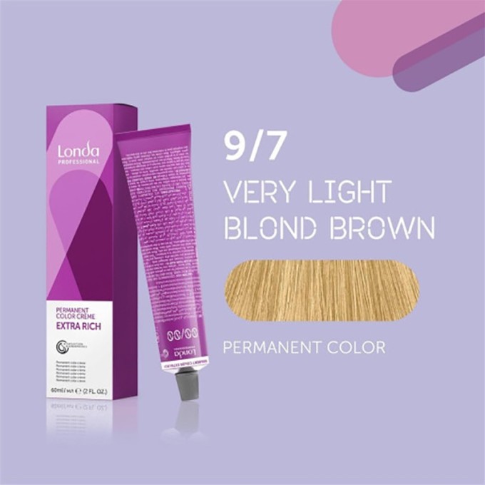 Londa Professional Permanent Color Extra Rich Creme - ilgalaikiai plaukų dažai 9/7