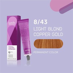 Londa Professional Permanent Color Extra Rich Creme - ilgalaikiai plaukų dažai 8/43 Light Blond