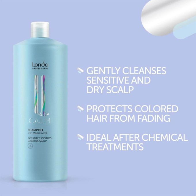 Londa Professional C.A.L.M Marula Oil Shampoo - šampūnas jautriai ir sausai galvos odai, 1000 ml