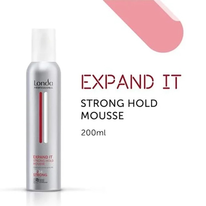 Londa Professional Expand It Strong Hold Mousse - stiprios fiksacijos plaukų putos, 200 ml