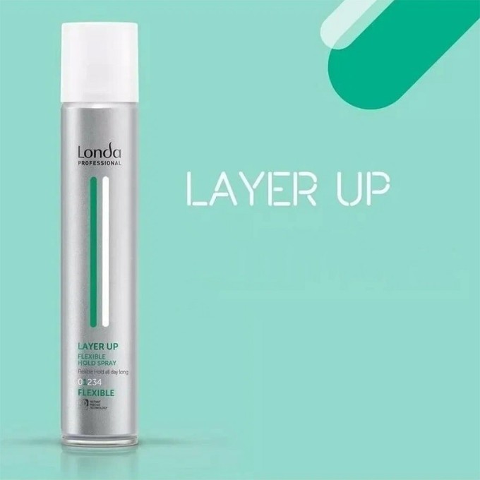 Londa Professional Layer Up Flexible Hold Spray - lanksčios fiksacijos plaukų lakas, 500 ml
