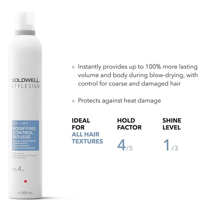 Goldwell StyleSign Volume Bodifying Brilliance Mousse - apimties suteikiančios plaukų putos, 300 ml