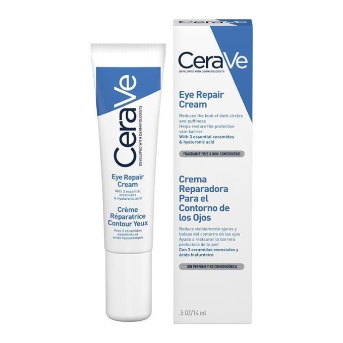 CeraVe Moisturizers Eye Repair Cream - paakių kremas nuo patinimų ir tamsių ratilų, 14 ml