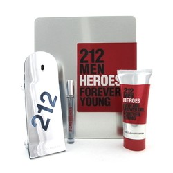 Carolina Herrera 212 Men Heroes dovanų rinkinys EDT 90 ml, dušo želė 100 ml ir mini EDT 10 ml
