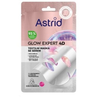 Astrid Glow Expert 4D Mask - Tekstilinė kaukė odai šviesinti ir glotninti su niacinamidu