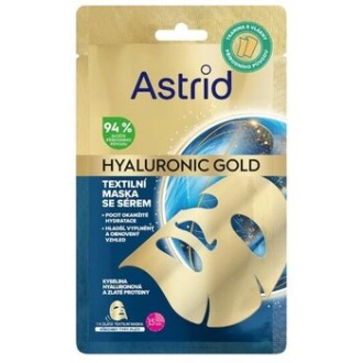 Astrid Hyaluronic Gold Mask - Tekstilinė kaukė su baltymais, skirta lygesnei išvaizdai ir odos