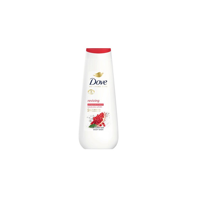 Dove Advanced Care Reviving Body Wash - dušo želė su granatų ir hibisko kvapu, 400 ml
