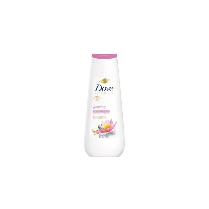 Dove Glowing Advanced Care Shower Gel - dušo želė su ryžių vandeniu ir lotoso kvapu, 400 ml