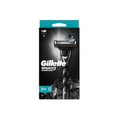 Gillette Mach3 Charcoal - Holicí strojek + 2 náhradní hlavice