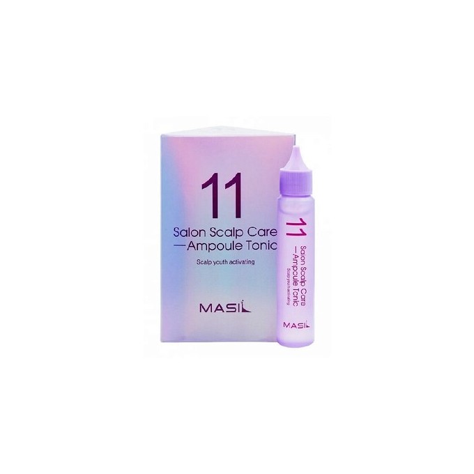Masil 11 Salon Scalp Care Ampoule Tonic - raminamasis galvos odos tonikas, 4 x 30 ml