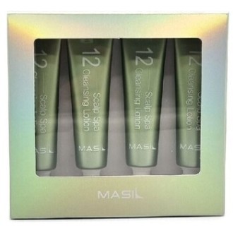 Masil Scalp Spa 12 Cleansing Lotion - valomasis balzamas sveikai galvos odai, 4 x15 ml
