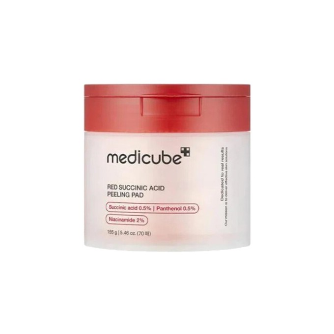 Medicube Red Succinic Acid Peeling Pad - šveičiamosios odos pagalvėlės,155 g